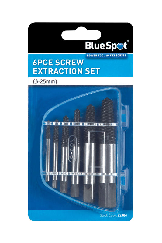 6 PCE SCREW EXTRACTION SET (3-25MM)