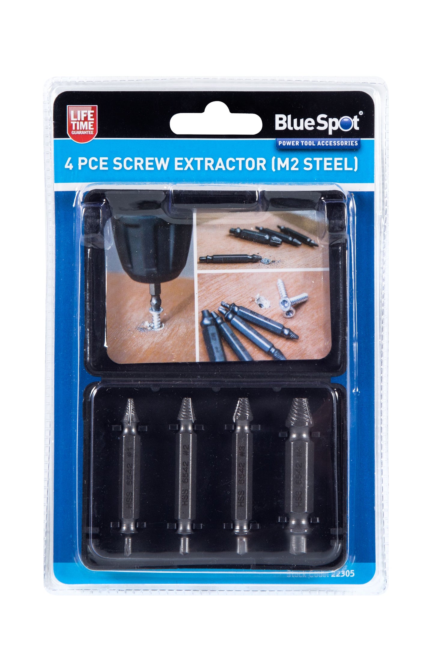 4 PCE SCREW EXTRACTOR (M2 STEEL)