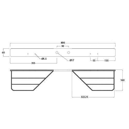 Heavy Duty Double Sided Towstep