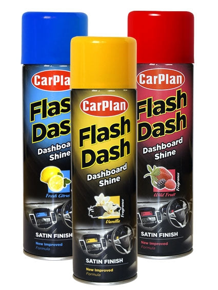 CarPlan Flash Dash Satin Dashboards Interior Cleaner- Vanilla 500ml