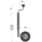 48mm 150Kg Telescopic Jockey Wheel