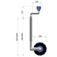 48mm 100Kg Pneumatic Telescopic Jockey Wheel