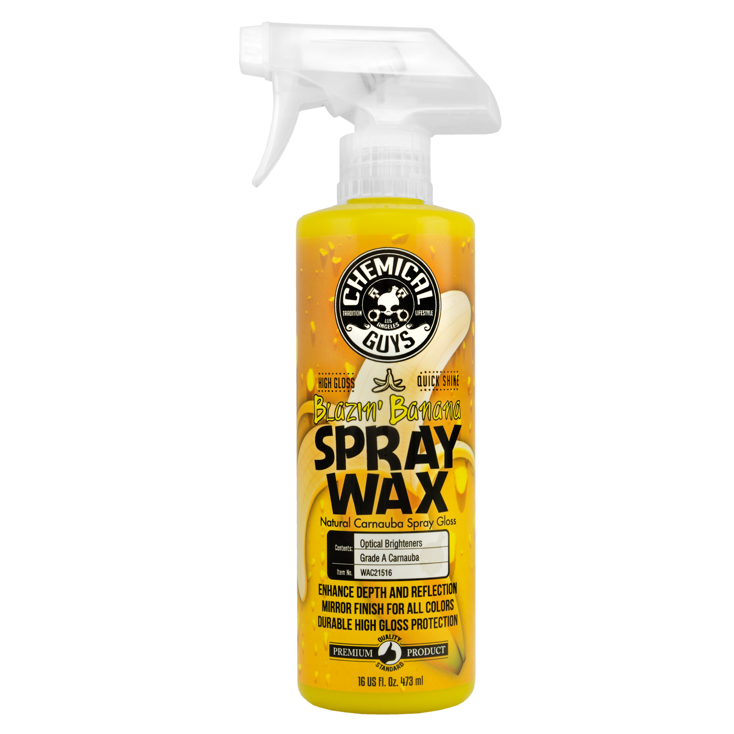 Chemical Guys Blazin' Banana Spray Wax Natural Carnauba Spray Gloss - 16oz