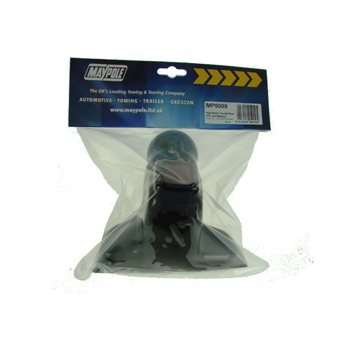 Long & High Reach Black PVC Towball Cover Plus Reflector