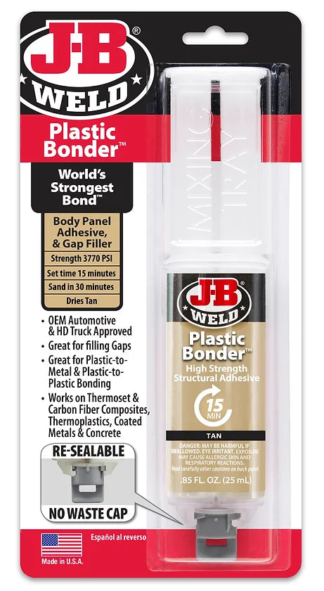 JB Weld Plastic Bonder Super Strong Glue High Strength Adhesive - Car Body Panel