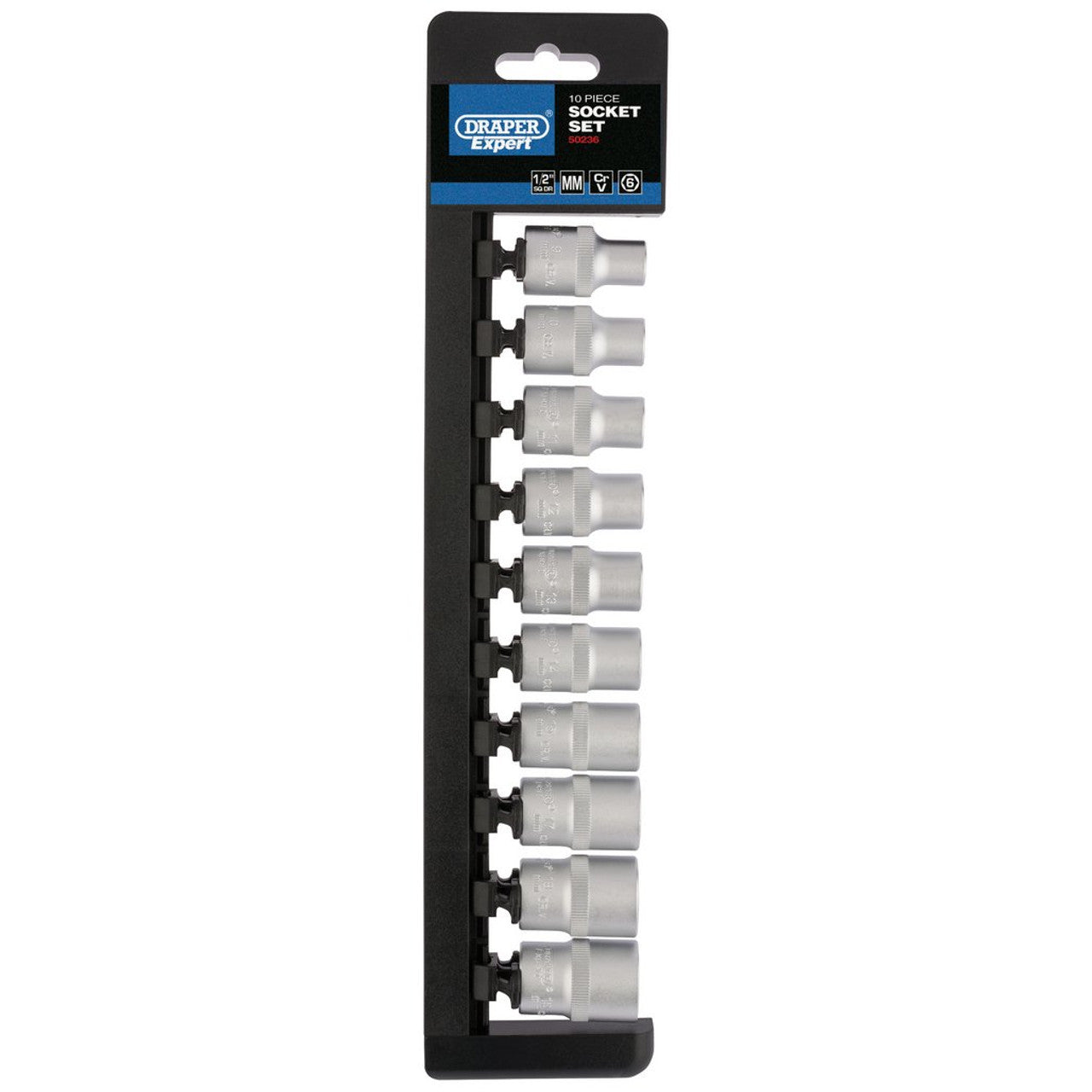 Draper 1/2" Sq. Dr. Metric Socket Set 10 Piece 50236