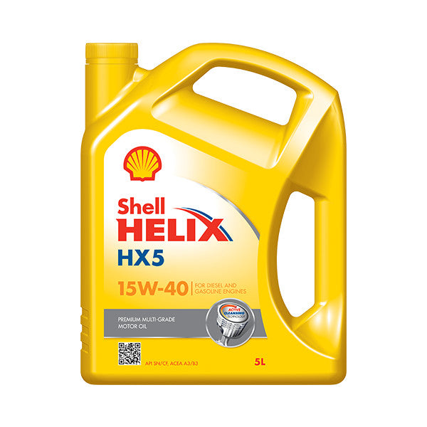 Shell Helix HX5 15W-40 Premium Multi-Grade Engine Oil Petrol & Diesel 5 Litre 5L