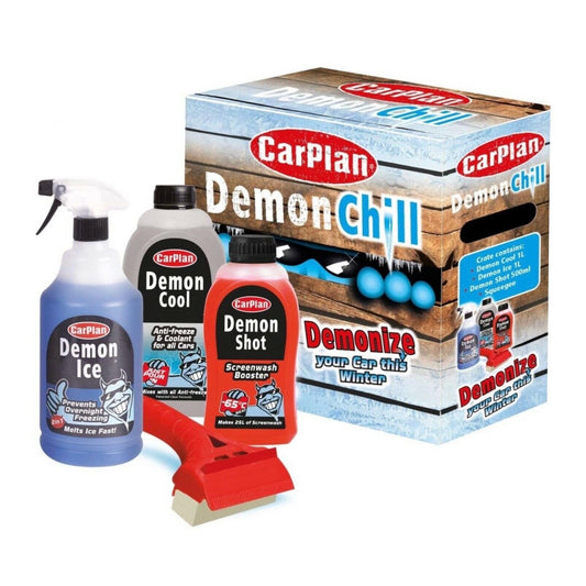 CarPlan Demon Chill Gift Pack Screenwash Booster De-Icer & Antifreeze Winter Kit