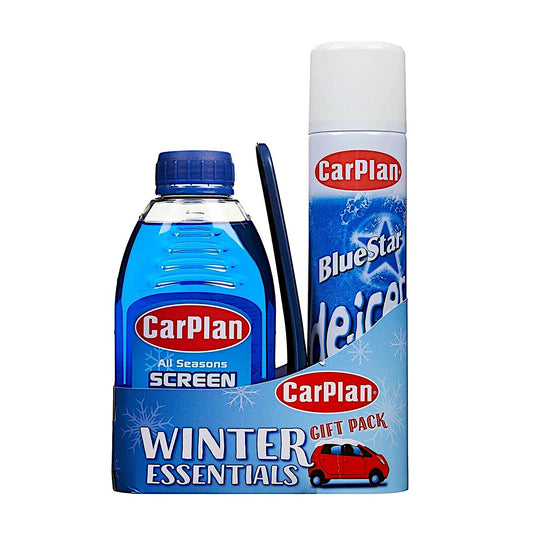 Carplan Winter Essentials Car Care Travel Pack Kit Deicer Screenwash Ice Scraper