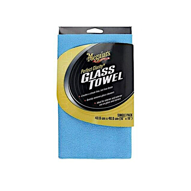 Meguiar's Perfect Clarity Glass Towel, Blue, creates a streak free, lint free