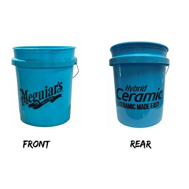 Meguiar's Large Car Wash Bucket 5US Gallon Detailing Vallet Polish Shine Blue