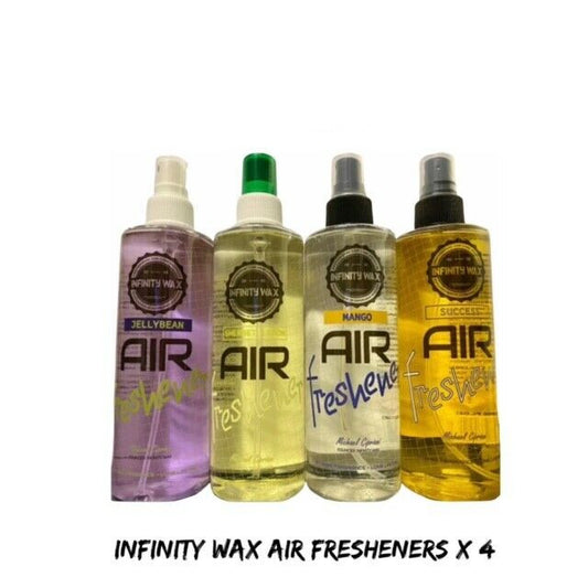 Infinity Wax  Car Air Freshener Mist Spray 250ml x 4 BUNDLE