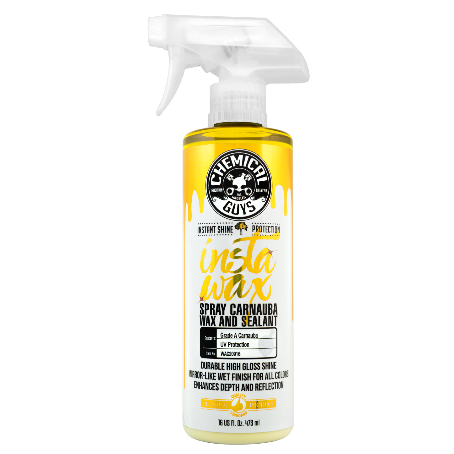 Chemical Guys  InstaWax WAX & Sealant Spray Mirror Wet Finish 16oz