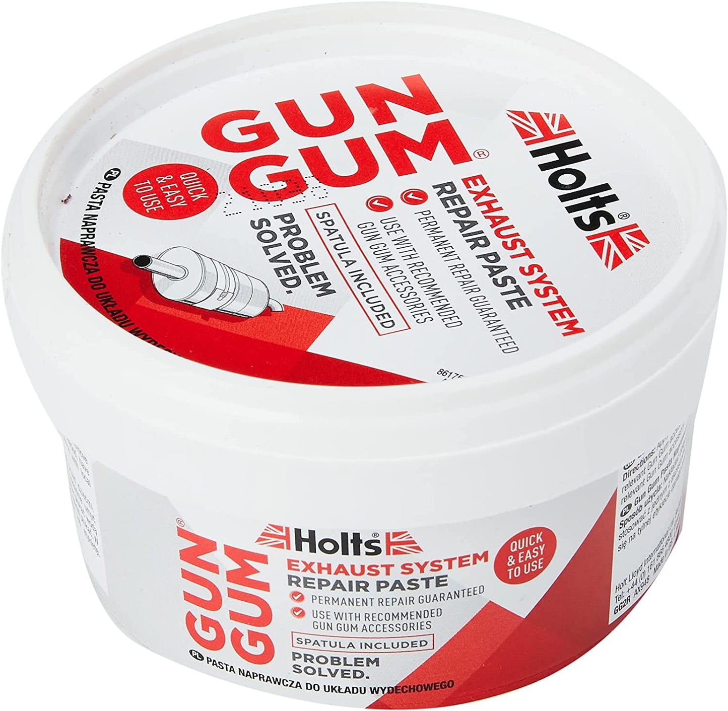 HOLTS GUN GUM GAS TIGHT EXHAUST SILENCER REPAIR PASTE PUTTY GUNGUM GG2R