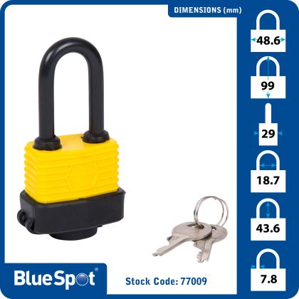 40mm Long Shackle Weather Resistant Padlock
