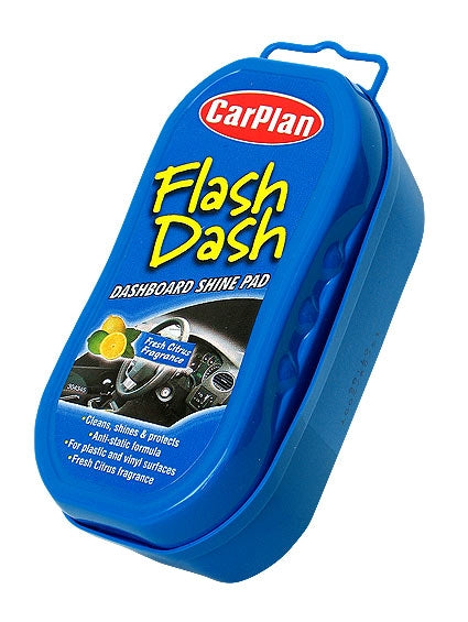 Carplan Flash Dash Dashborad Clean Shine Protect Pad Sponge Plastic Vinyl Citrus