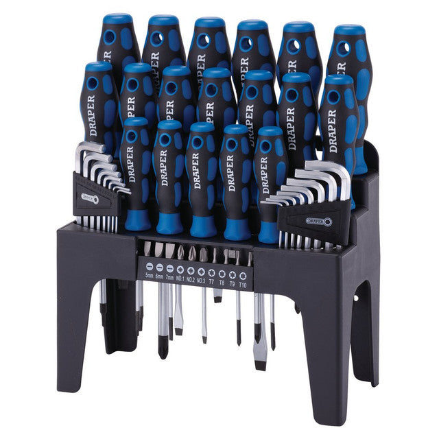 Draper 81294 Soft Grip Screwdriver, Hex Key and Bit Set (44 Piece)