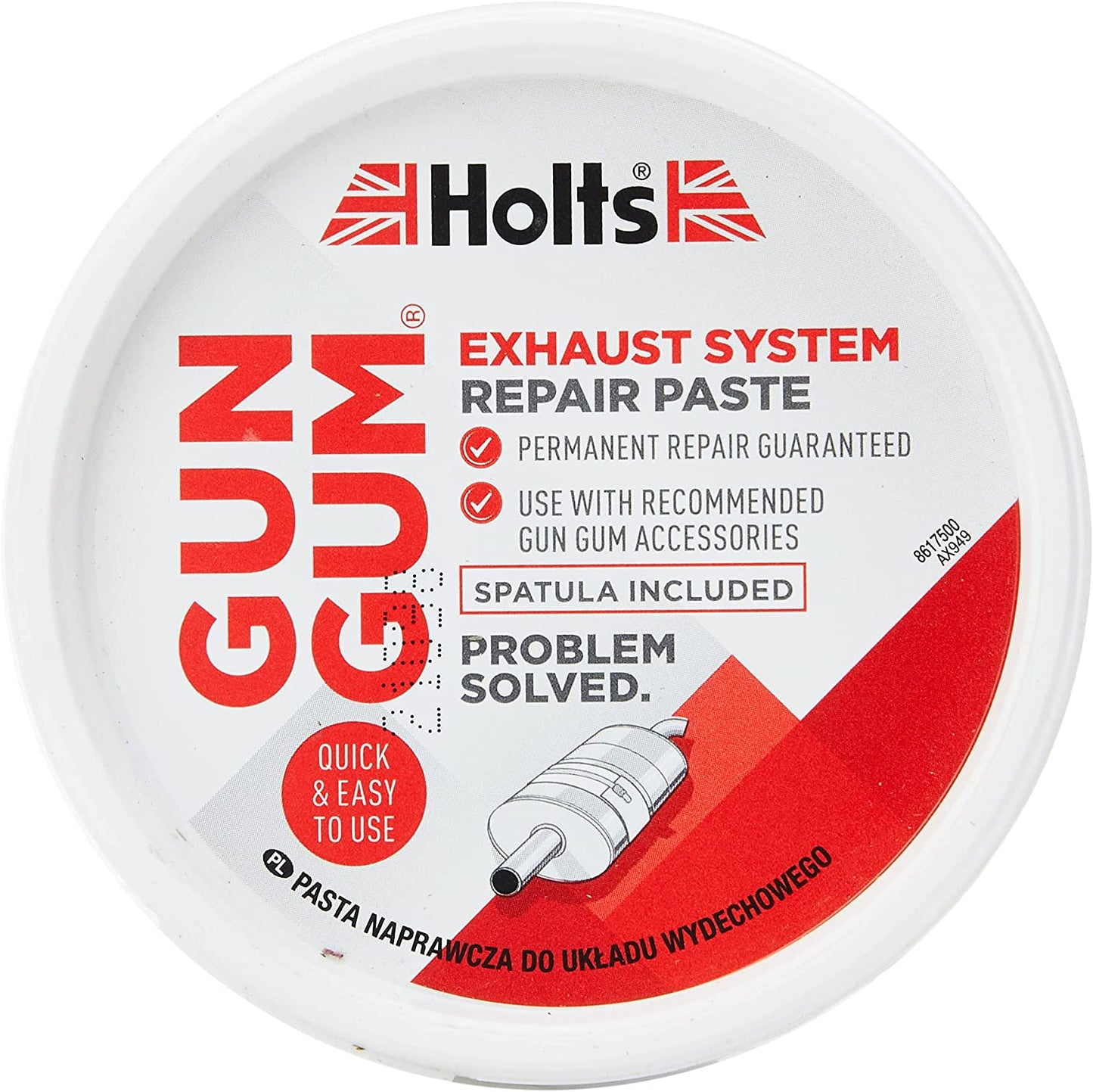 HOLTS GUN GUM GAS TIGHT EXHAUST SILENCER REPAIR PASTE PUTTY GUNGUM GG2R