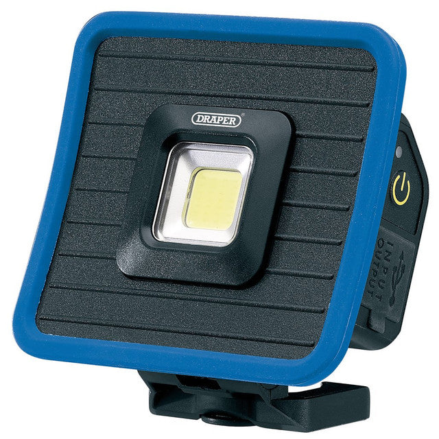 Draper 88595 Magnetic 10W LED Rechargeable Mini Flood Light and Power Bank