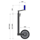 Heavy Duty Serrated Jockey Wheel 48mm 500kg