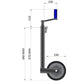 Heavy Duty Serrated Jockey Wheel 48mm 750kg