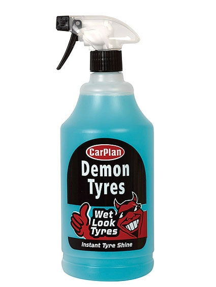 CarPlan Demon Tyres Instant Shine Cleaner Polisher Wet Look Tyres 1 Litre