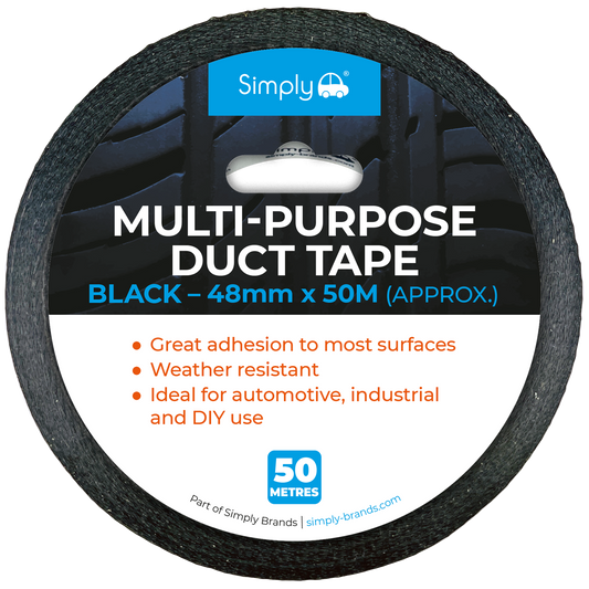 Black Duct Tape Gaffer Cloth Multi-Purpose Adhesive Water Resistant 48mm x 50M