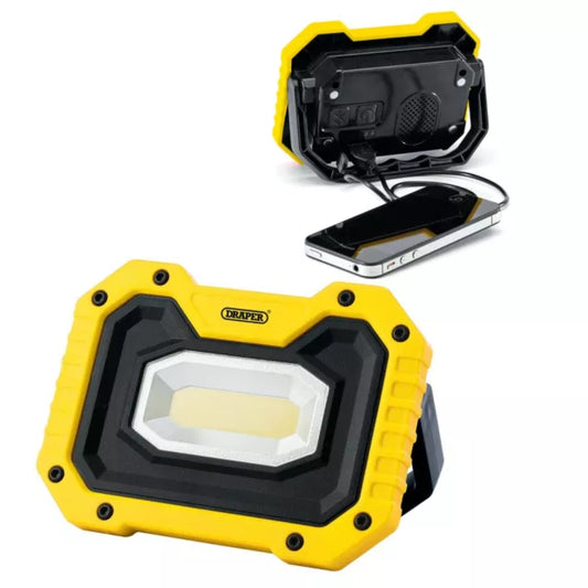 DRAPER - Rechargeable Worklight Speaker (Yellow)