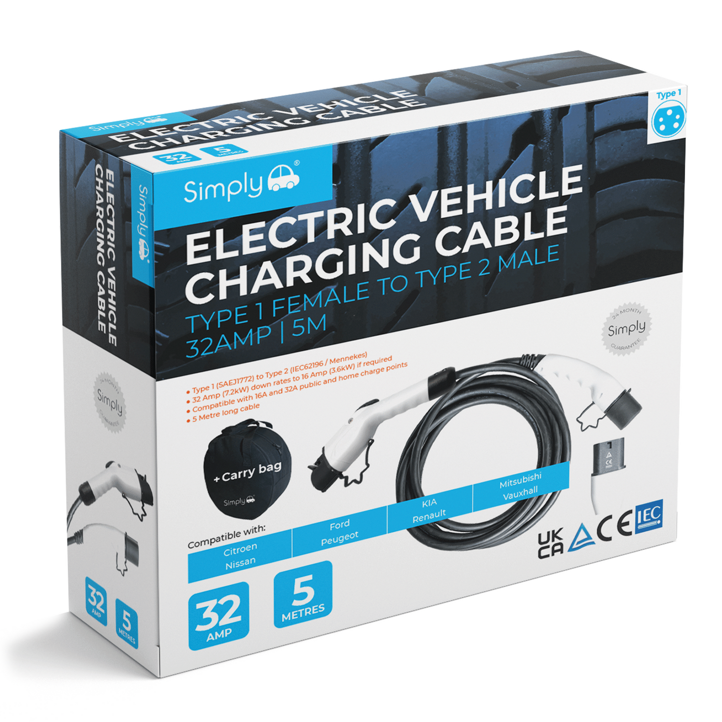 Electric Vehicle Charging Cable Type1