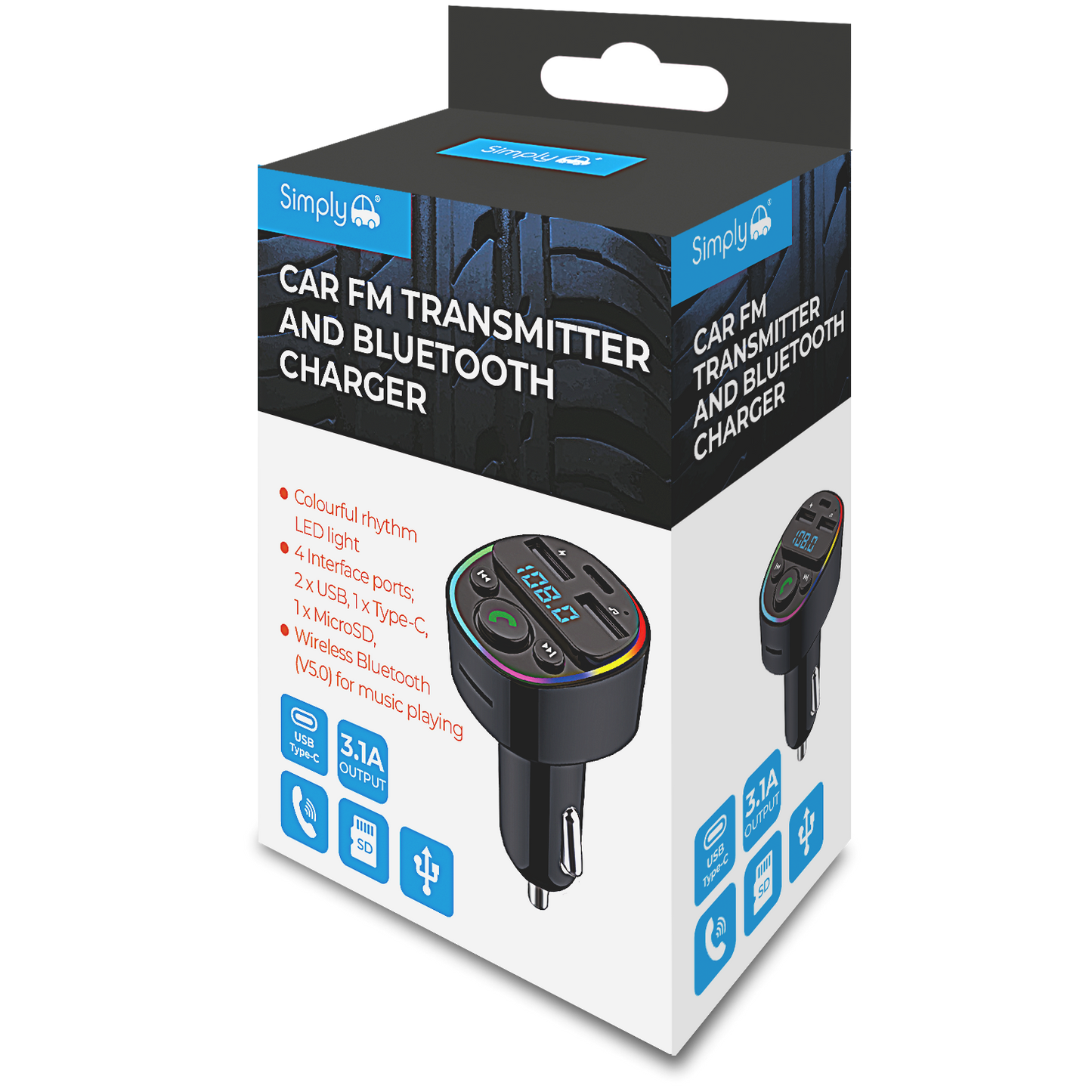 FM Transmitter Bluetooth Charger