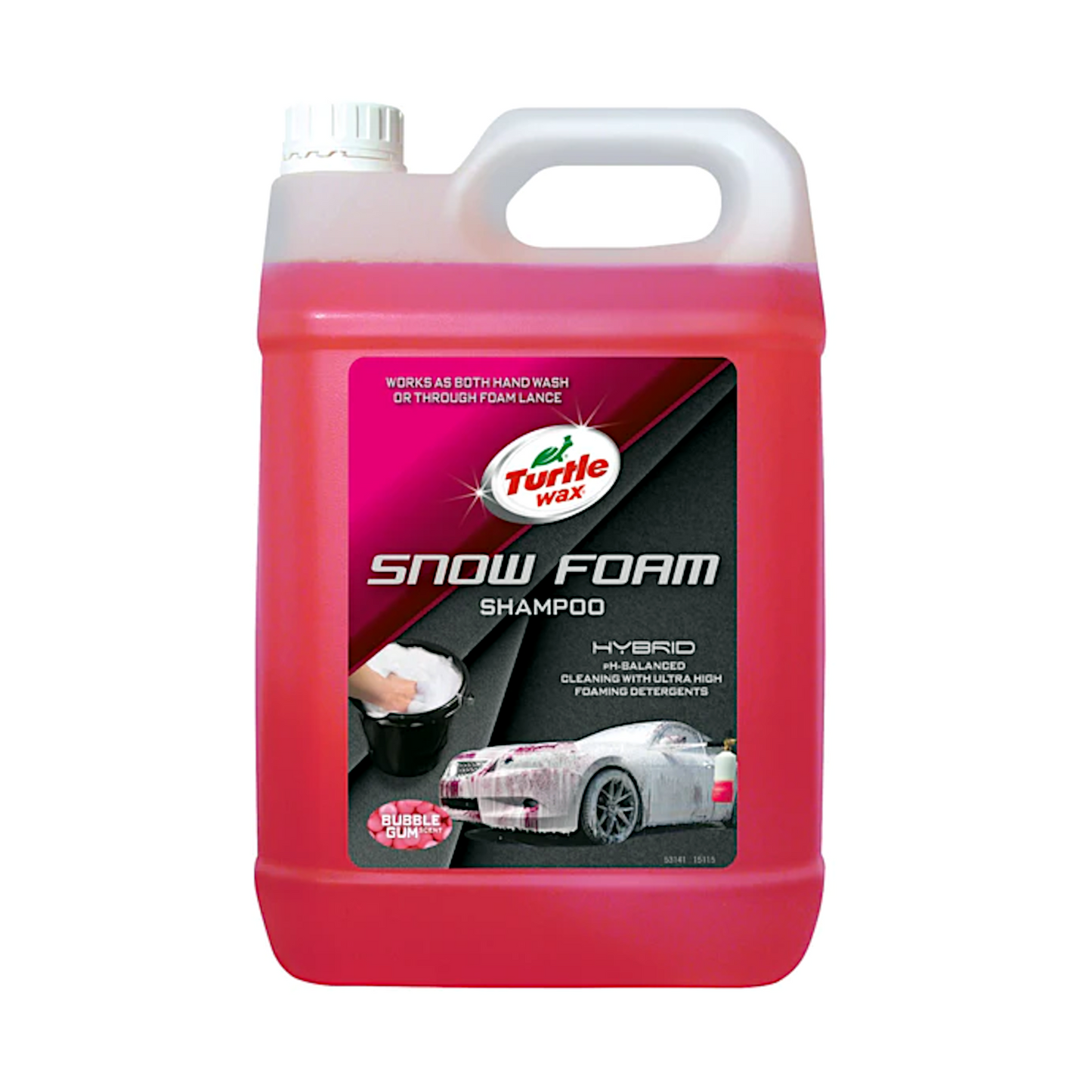 Turtle Wax Hybrid Snow Foam Shampoo Wax Sealant Protection 2.5L Bubble Gum