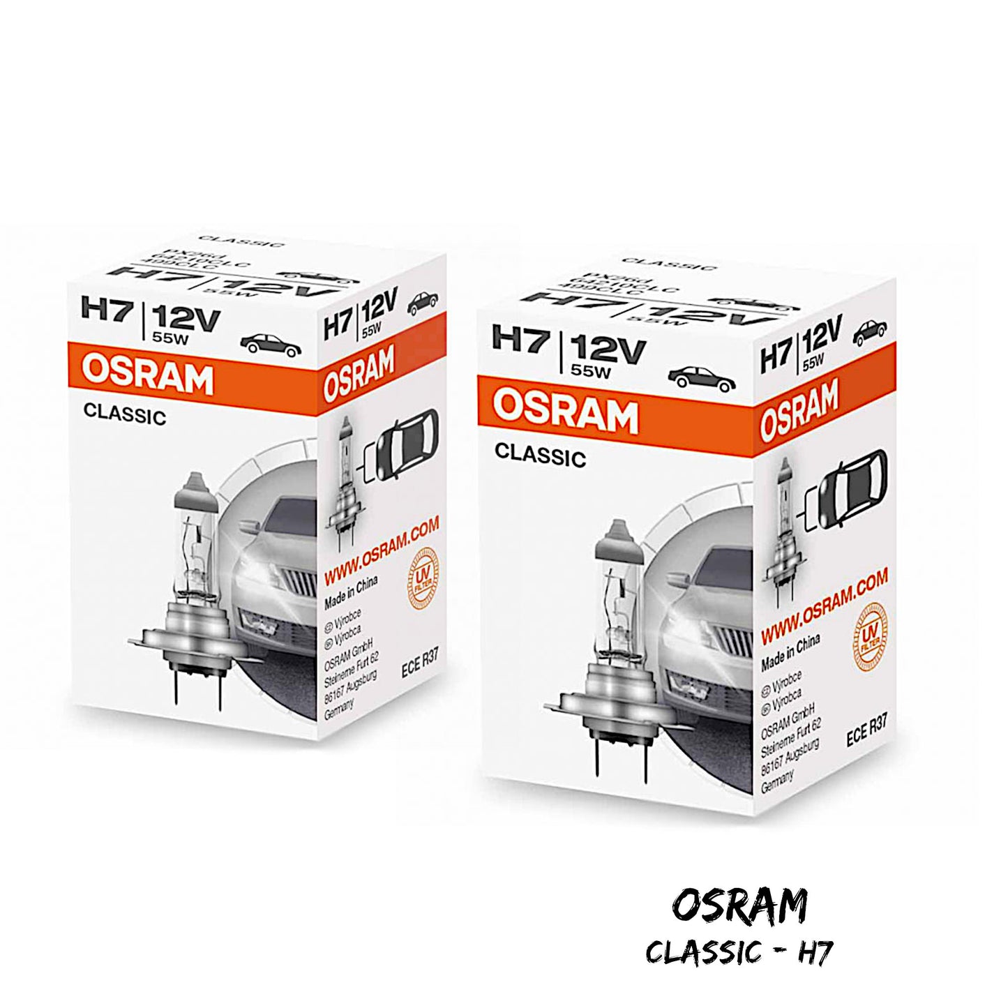 Osram H7 Classic Lamp 12 Volt 55 Watt Lamp Bulbs 64210CLC TWIN PACK NEW IN STOCK