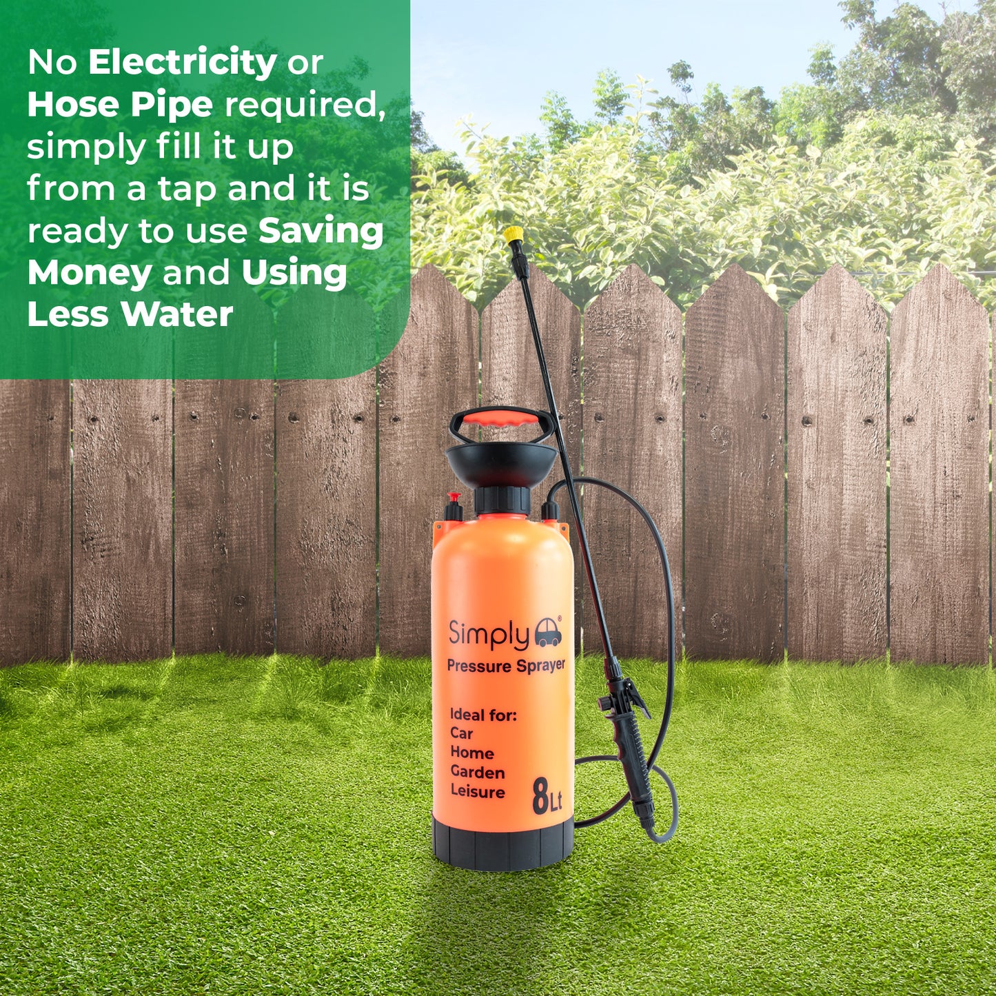8L Portable Sprayer Pressure Washer