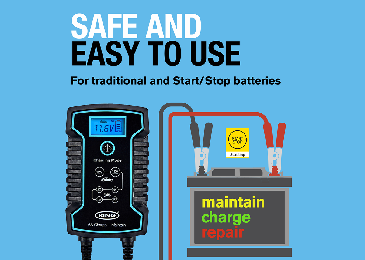 6A Smart Charger and Battery Maintainer