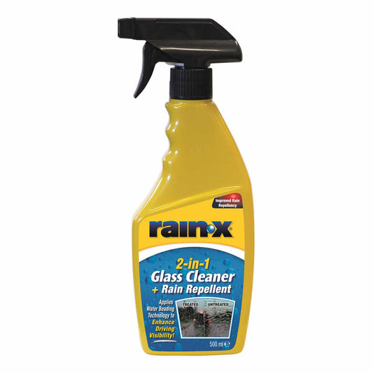 Rain X 2in1 Glass Cleaner and Rain Repellent 500ml Trigger Spray