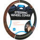 Black/ Wood Steering Wheel Cover