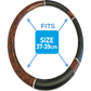 Black/ Wood Steering Wheel Cover