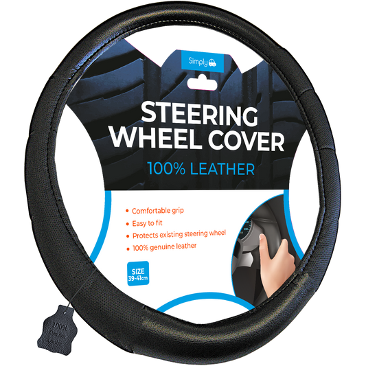 Genuine Leather Steering Wheel Cover