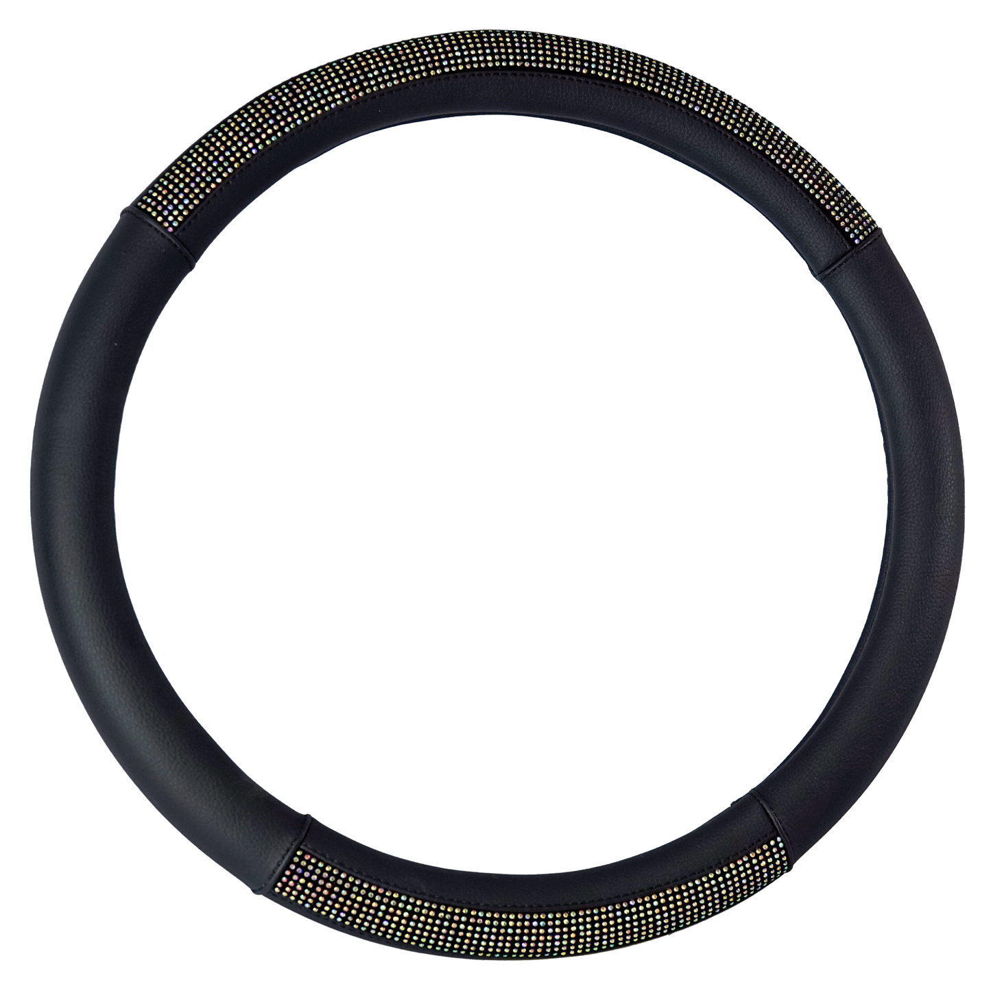 Black /Colourful Glitter Steering Wheel Cover