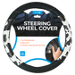 Black Cow Print Steering Wheel Cover