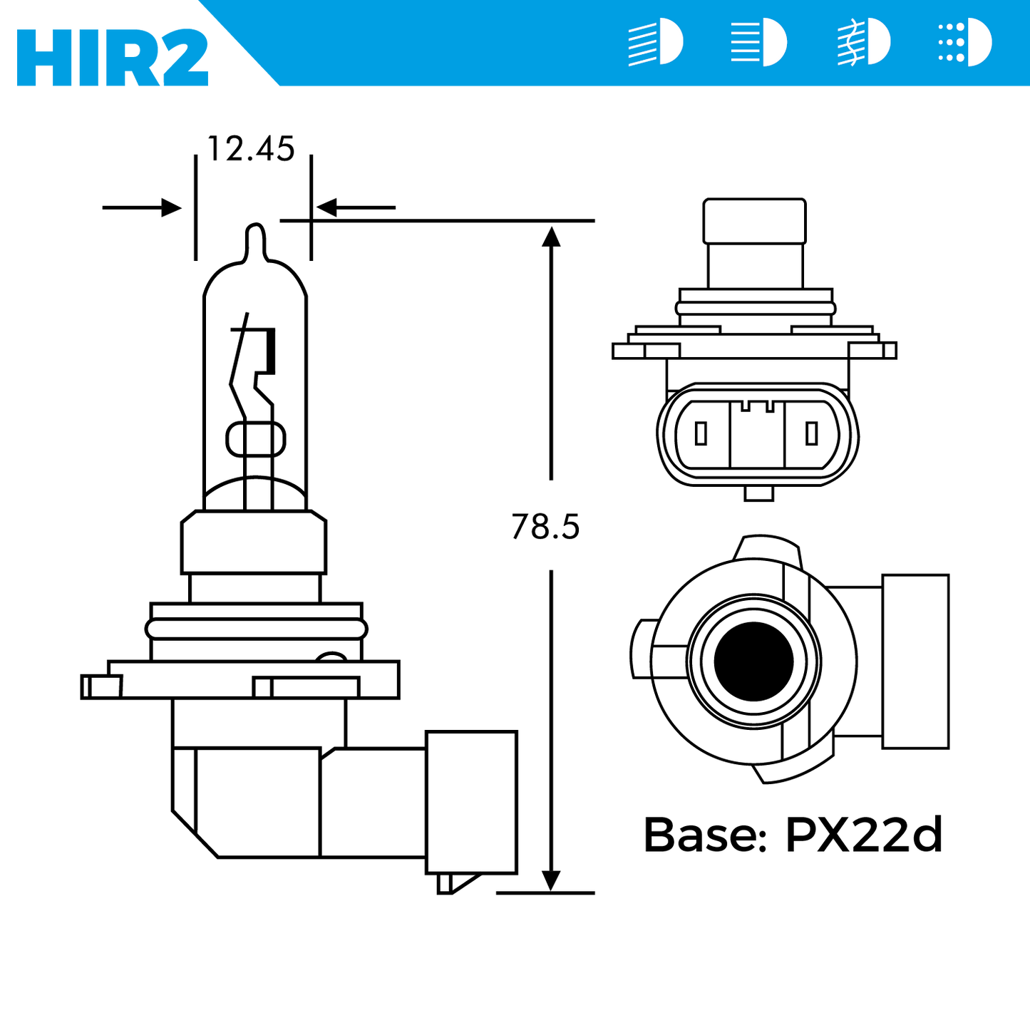 HIR2 Xenon Bulbs