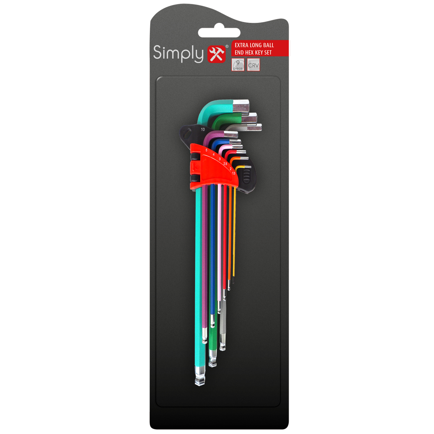 9PC Extra Long Ball End Hex Key Set