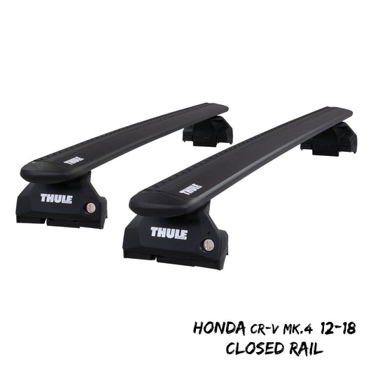 Thule Alu WingBar Evo Black Roof Bars to fit Honda CR-V Mk.4 12-18 Closed Rail