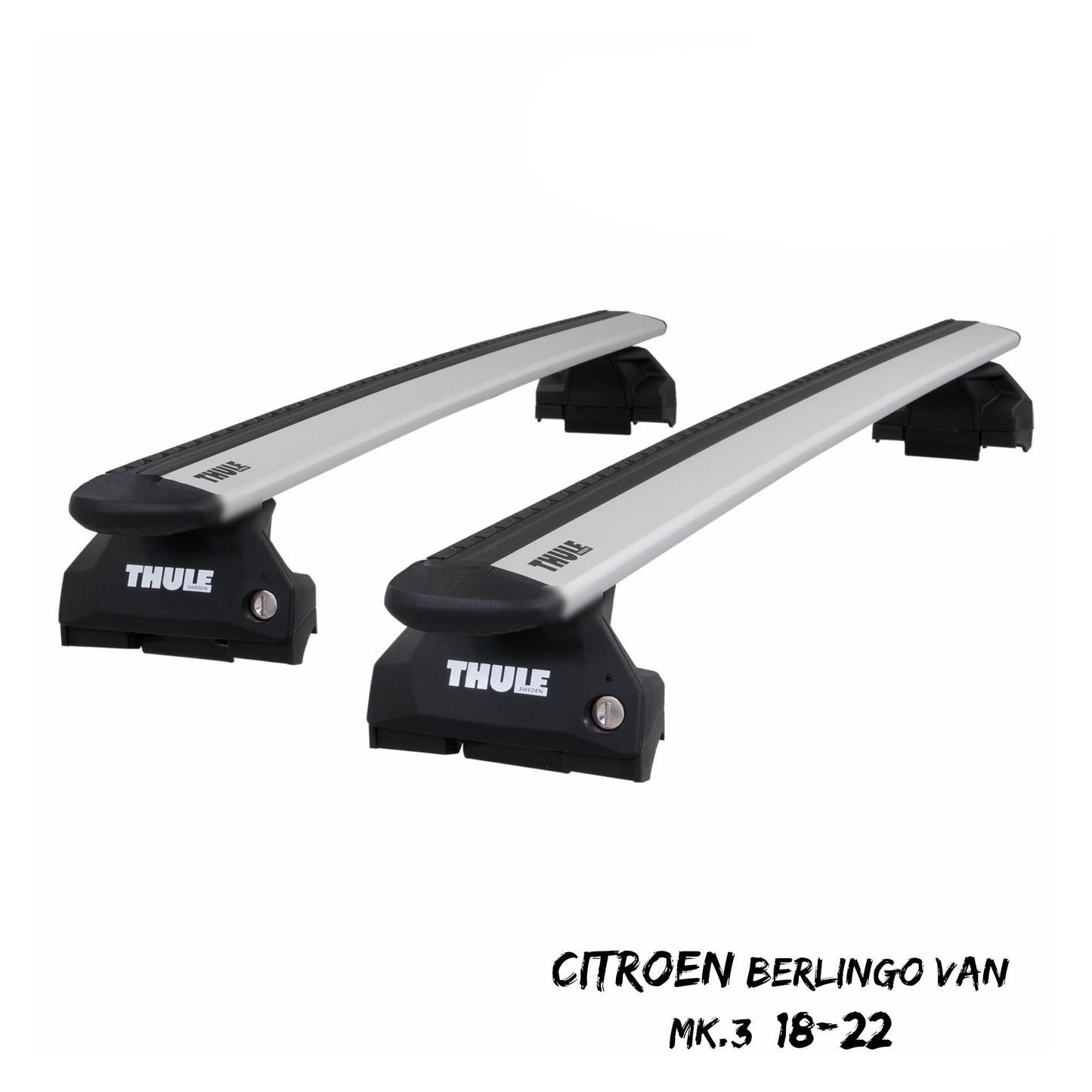 Thule Aluminium WingBar Evo Silver Roof Bars Set Citroen Berlingo Van Mk.3 18-22