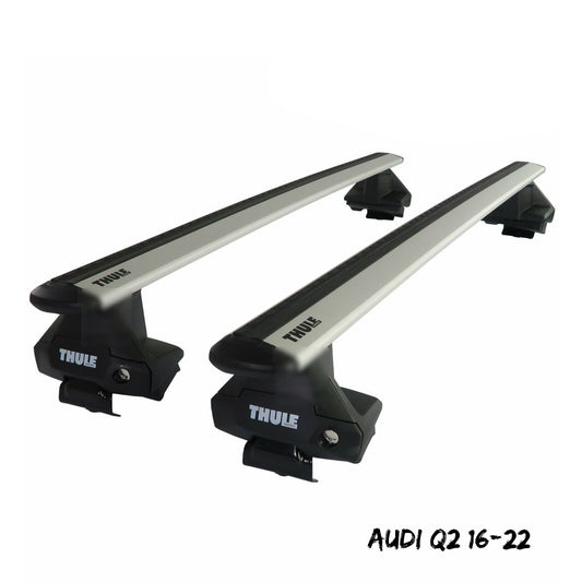 Thule Aluminium WingBar Evo Silver Roof Bars Set to fit Audi Q2 16-22 Aero Pair