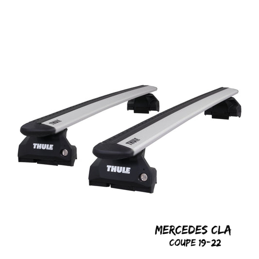 Thule Aluminium WingBars Evo Silver Roof Bars Set for Mercedes CLA Coupe 19-22