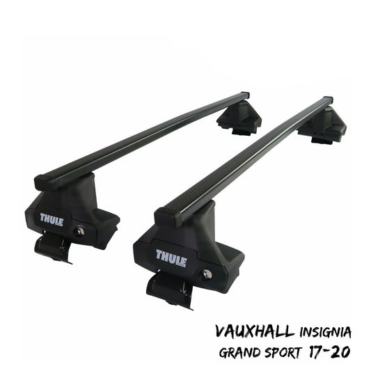 Thule Steel SquareBar Evo Roof Bars Set fit Vauxhall Insignia Grand Sport 17-20