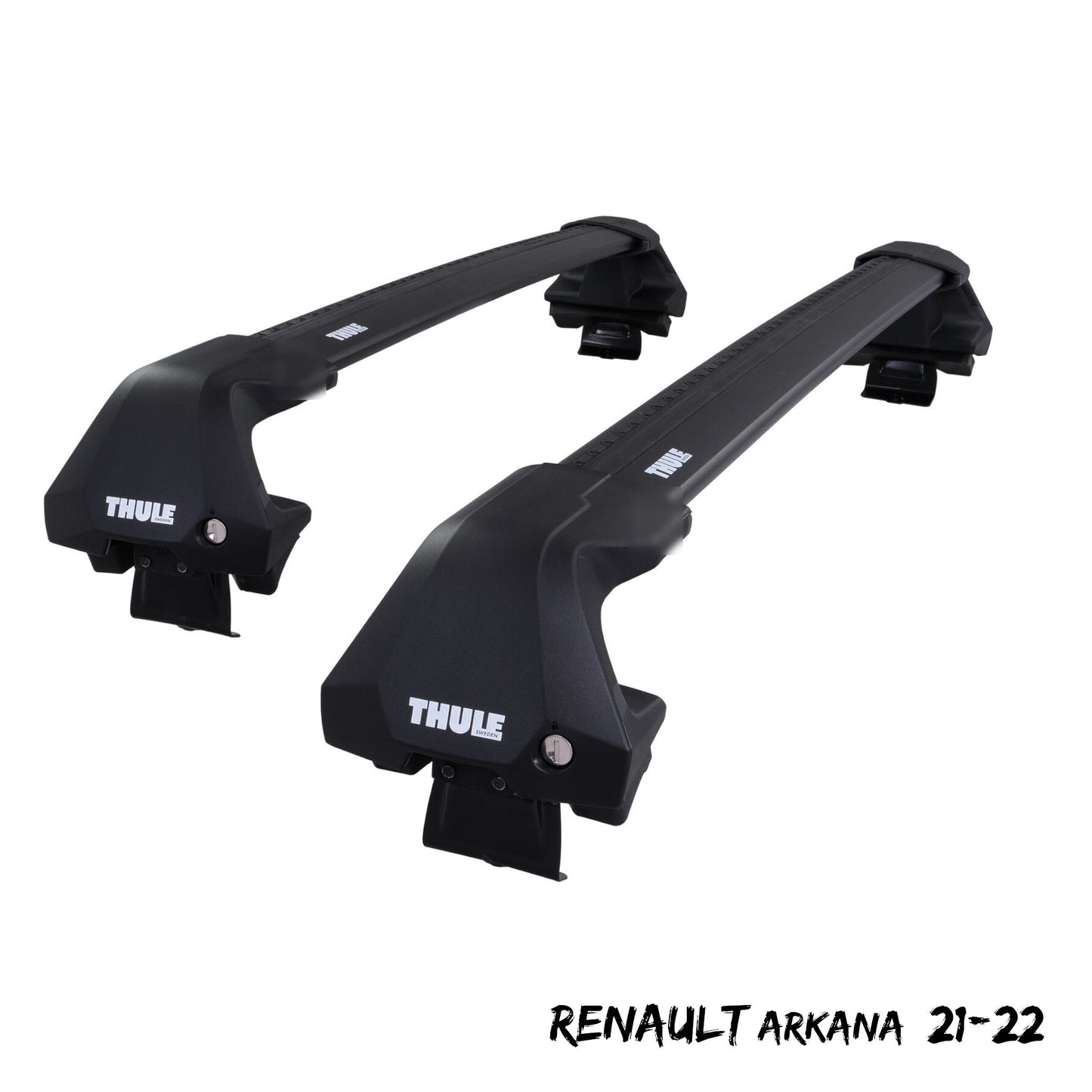 Thule WingBar Edge Black Aluminium Roof Bars Set for Renault Arkana 21-22 Pair