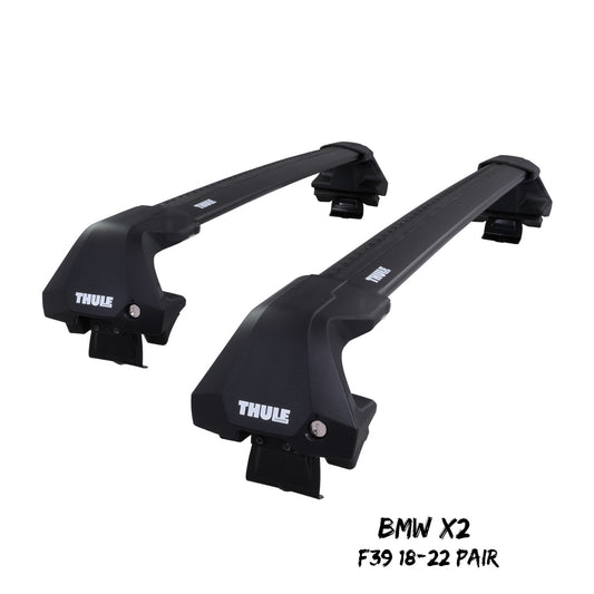 Thule WingBar Edge Black Aluminium Roof Bars Set to fit BMW X2 F39 18-22 Pair