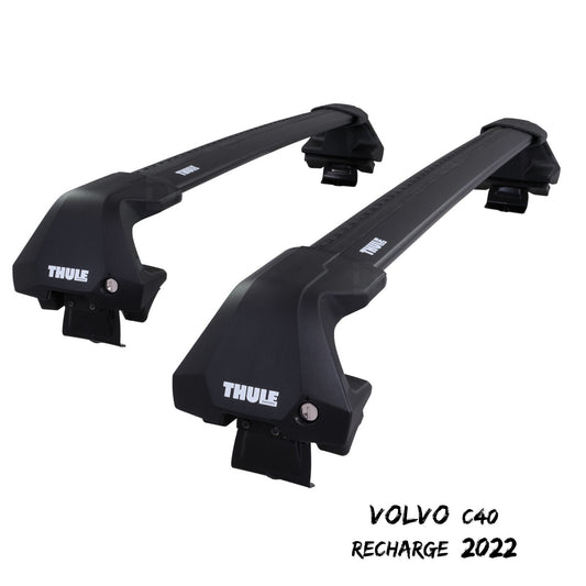 Thule WingBar Edge Black Aluminium Roof Bars Set to fit Volvo C40 Recharge 2022